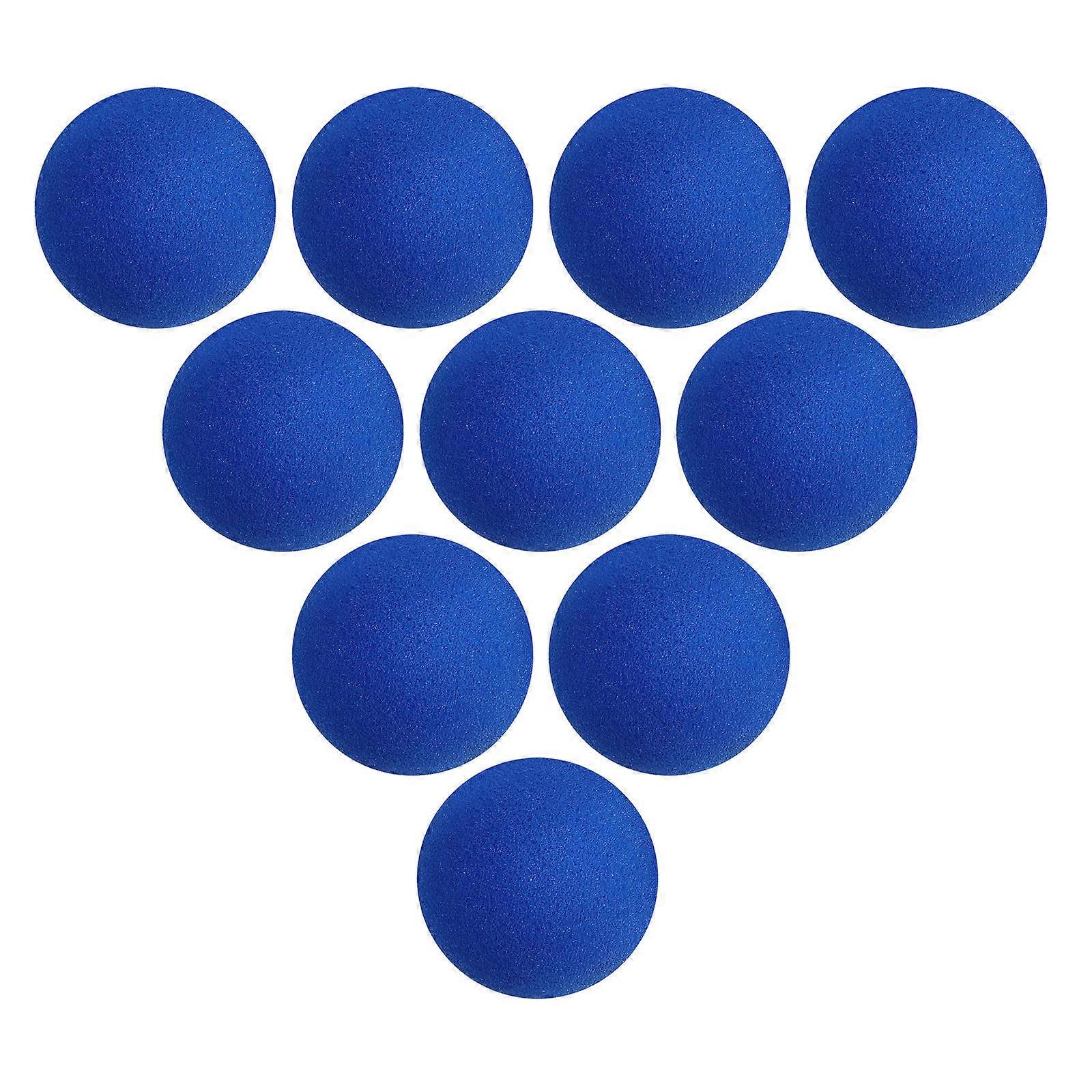 Interactive Sponge Ball Round Shaped for Party Use 10Pcs Blue Sponge Balls