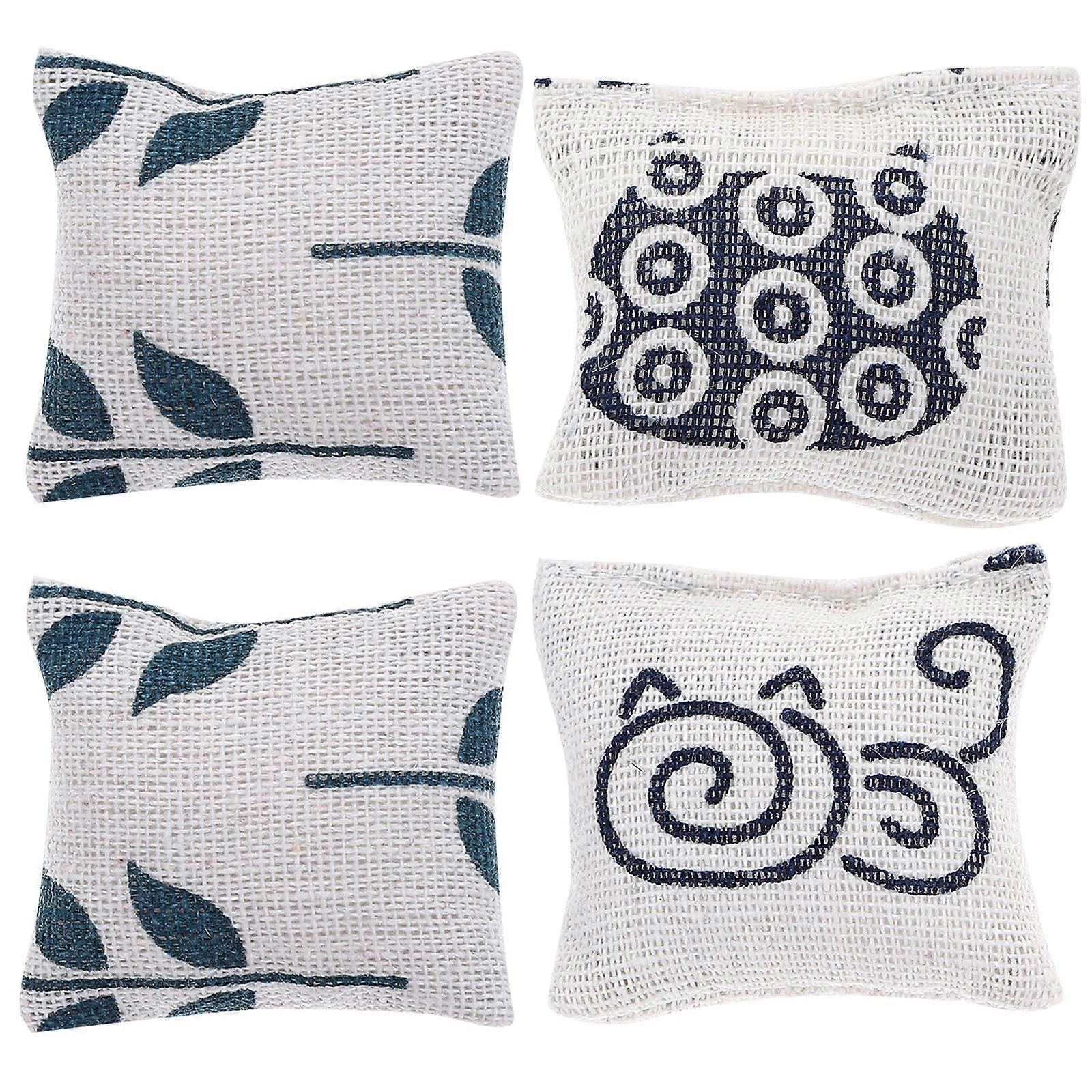 Tiny Couch Pillow Miniature Sofa Pillow for Decoration 4Pcs Set