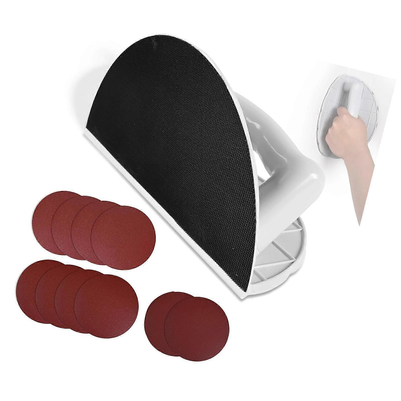 7 Inch half Circular Shaping Device With 10 Abrasive Sheets For Precise Edge Work On Various Materials Multicolor