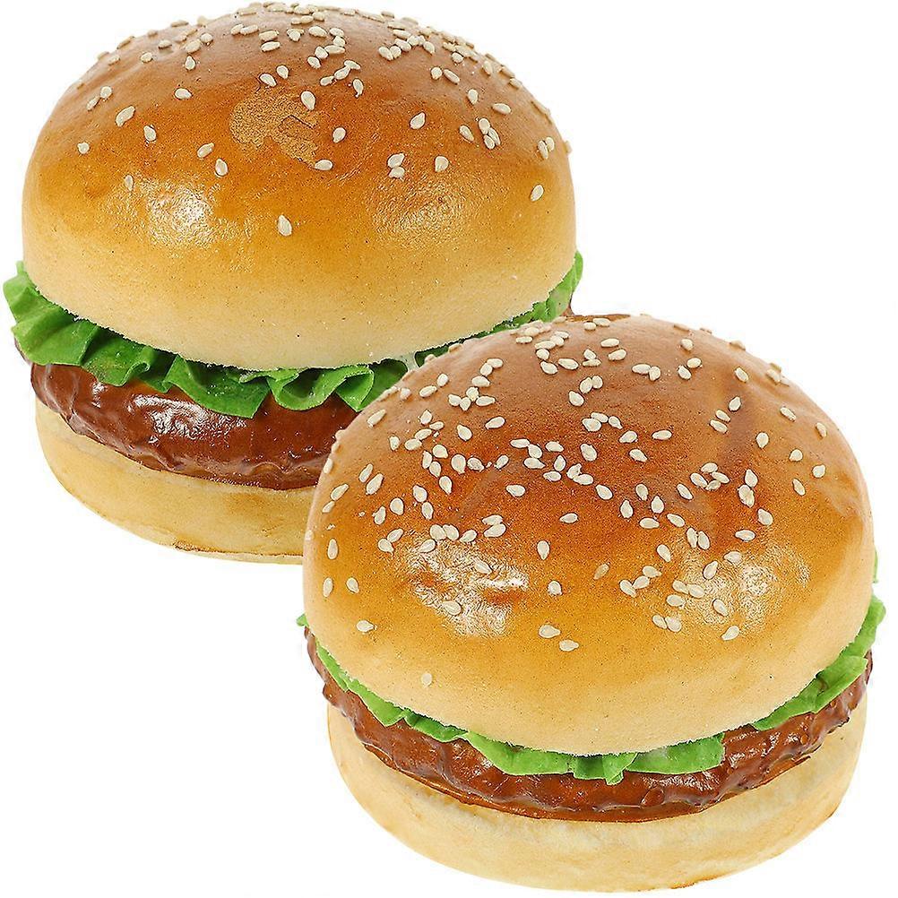 6Pcs Fake Burger Model for Display Artificial Simulation Burger