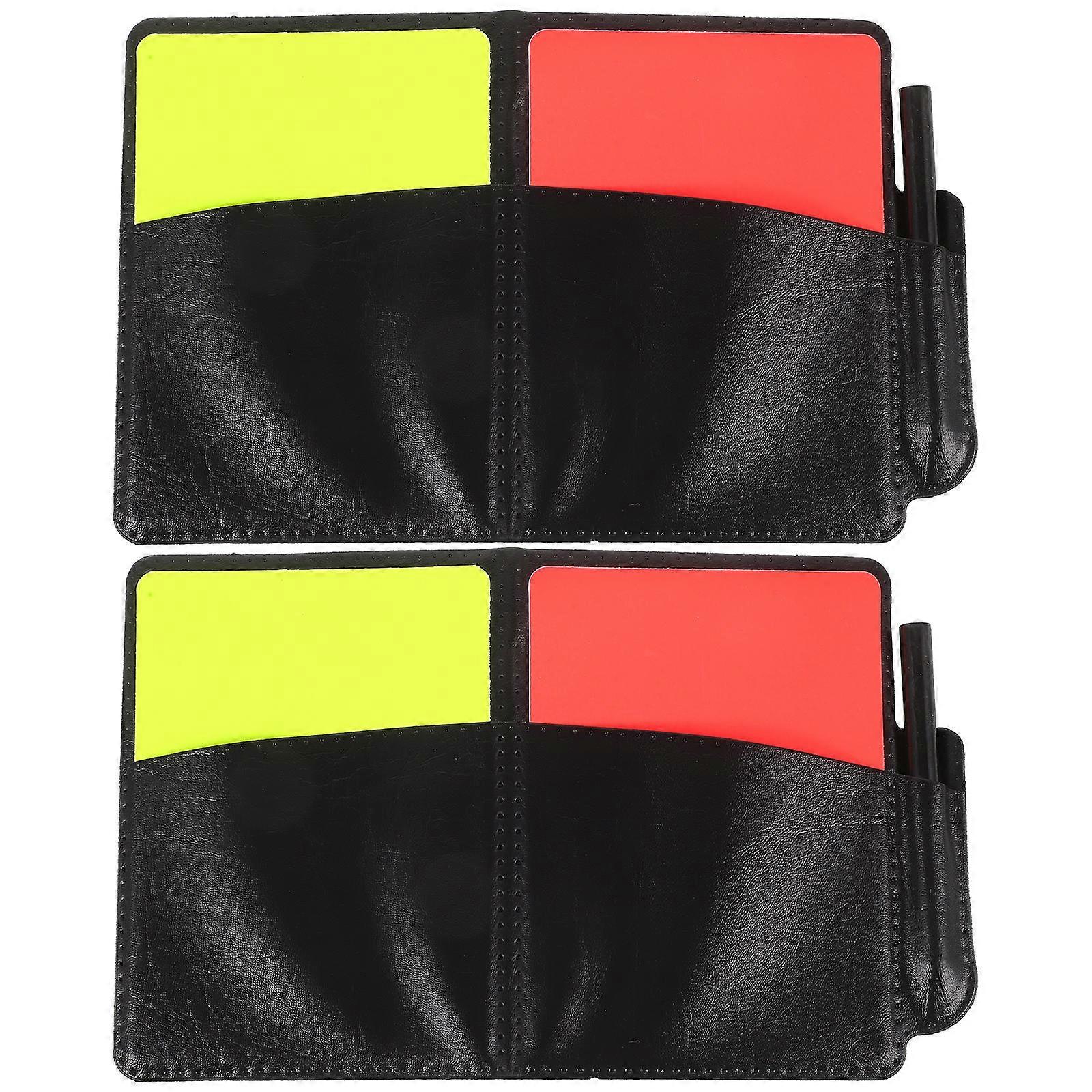 Standard Soccer Referee Kit for Referee Use with Cards and Notepad 2Sets