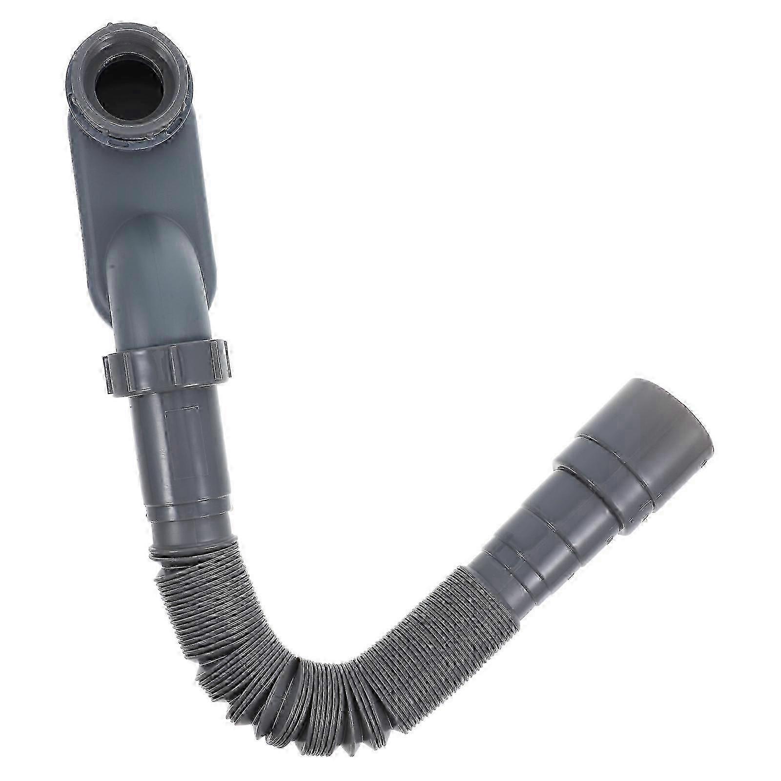 Flexible Drain Pipe Bathtub Odor Prevention Function Grey PP