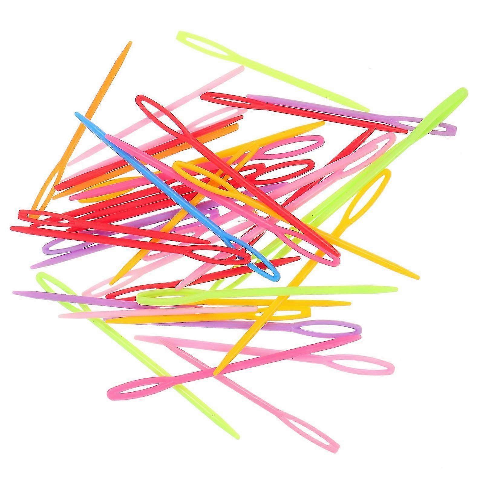 Plastic Large Eye Sewing Needles for Sewing Use 40Pcs Assorted Set
