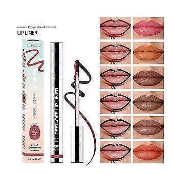 Peel Off Lip Liner Stain, Overførselssikker vandtæt læbefarve, Non-Stick Cup Læbestift Kosmetik, til daglig fest brug