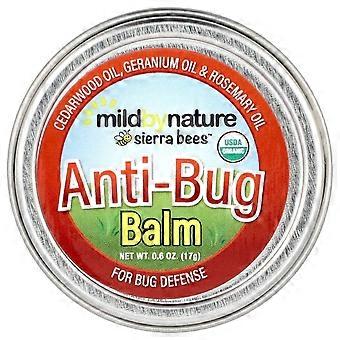 Mild By Nature, Sierra Bees™, Anti-Bug Balm, Cedarwood, Geranium & Rosemary Oil, 0.6 oz (17 g), 4-Pa