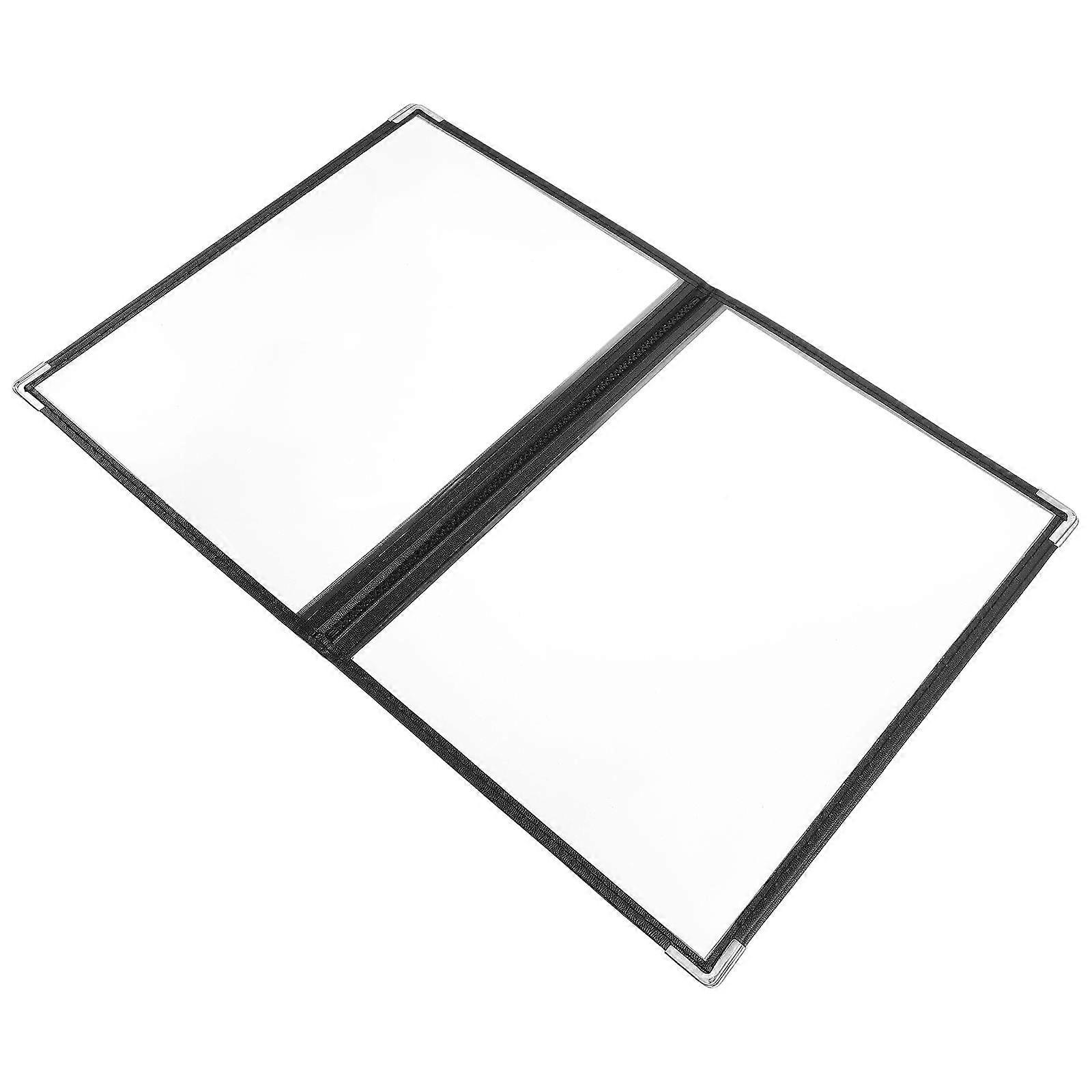 1Pc Transparent Menu Cover PVC Binder Cover Durable Looseleaf Menu Folder