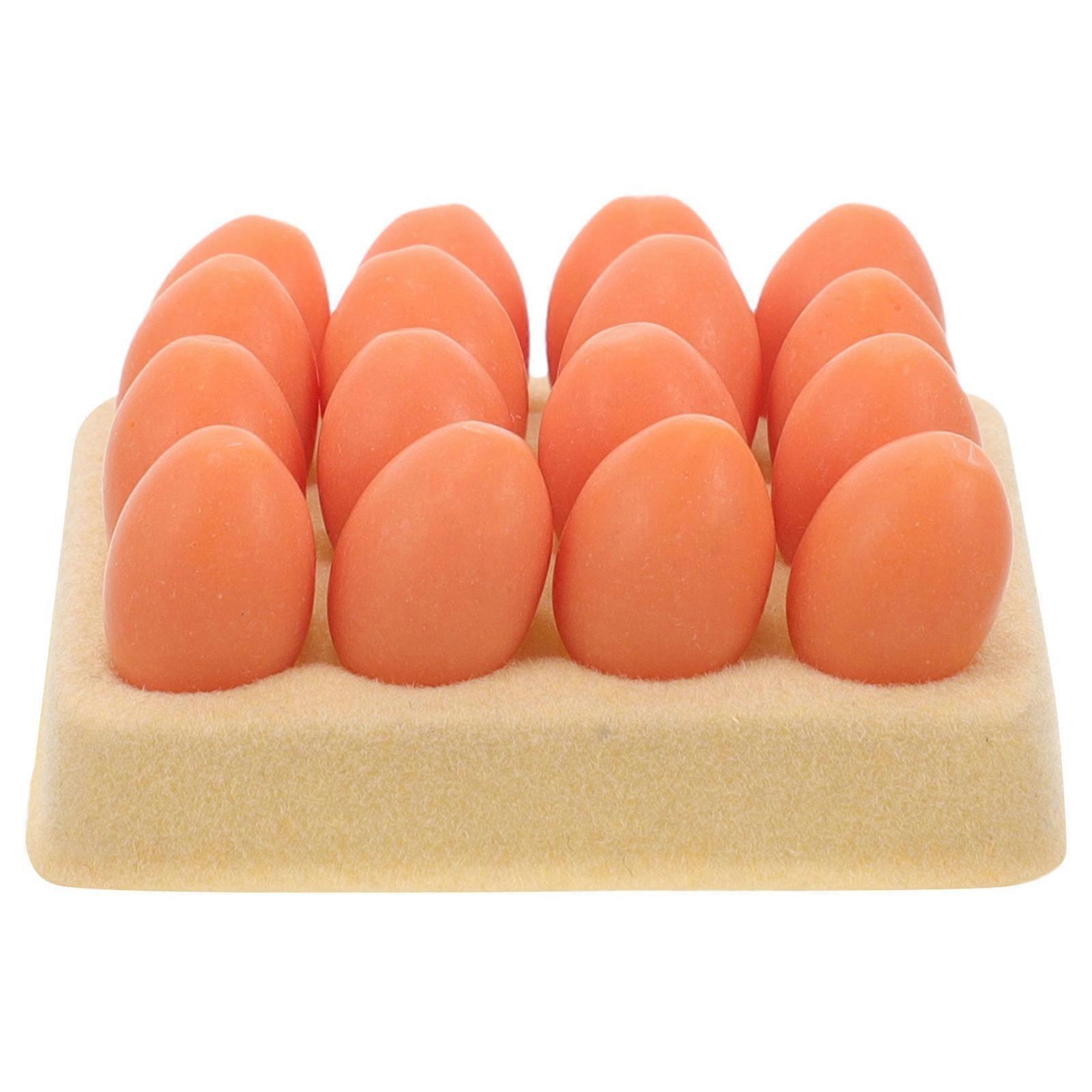 1 Set Mini Simulation Eggs Miniature Fake Eggs Tiny Eggs with Mini Tray