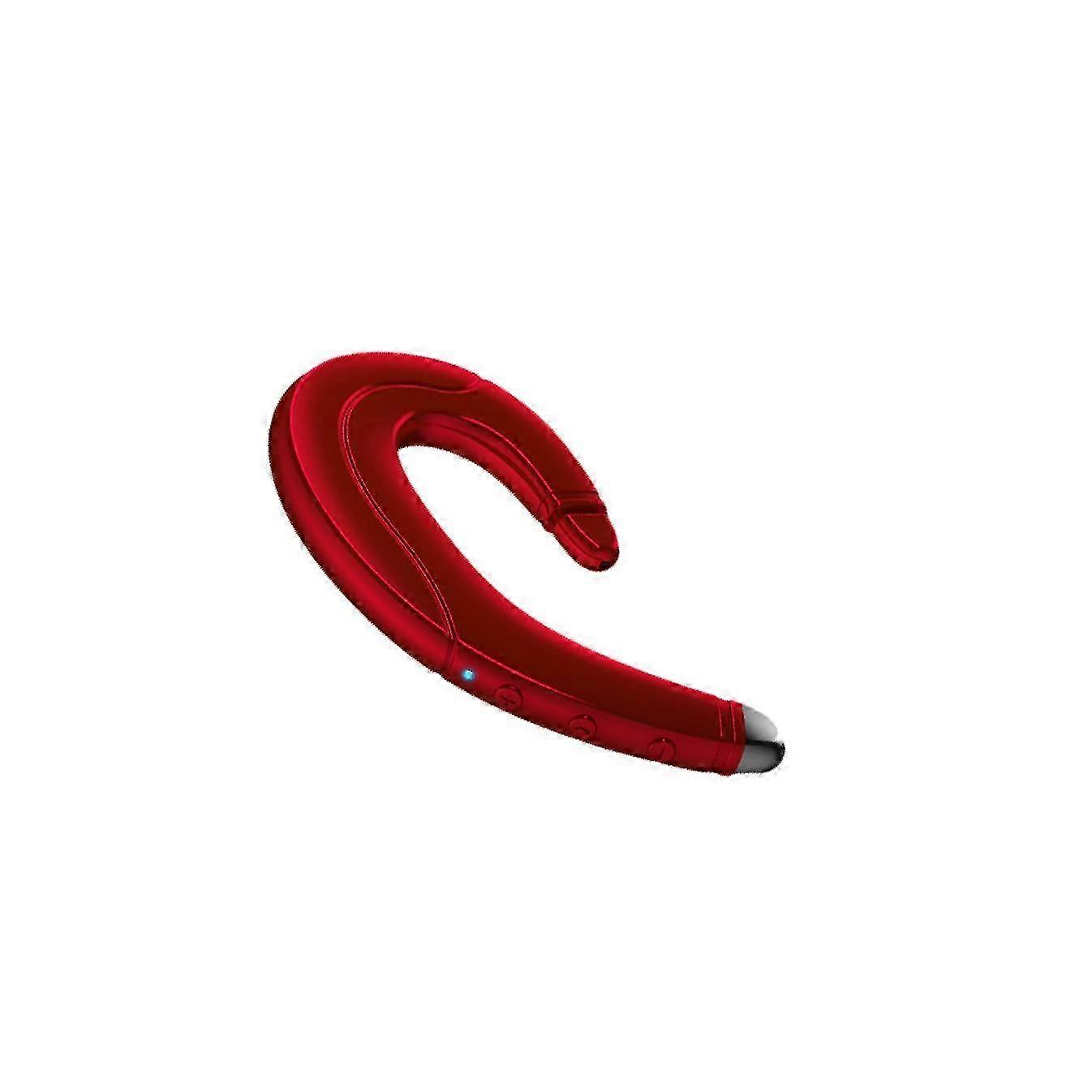Wireless Bone Conduction Bluetooth Ear-Hook Headphone Enhanced Sound red