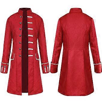 Giacca da uomo invernale calda in stile vintage per Halloween, soprabito con bottoni.