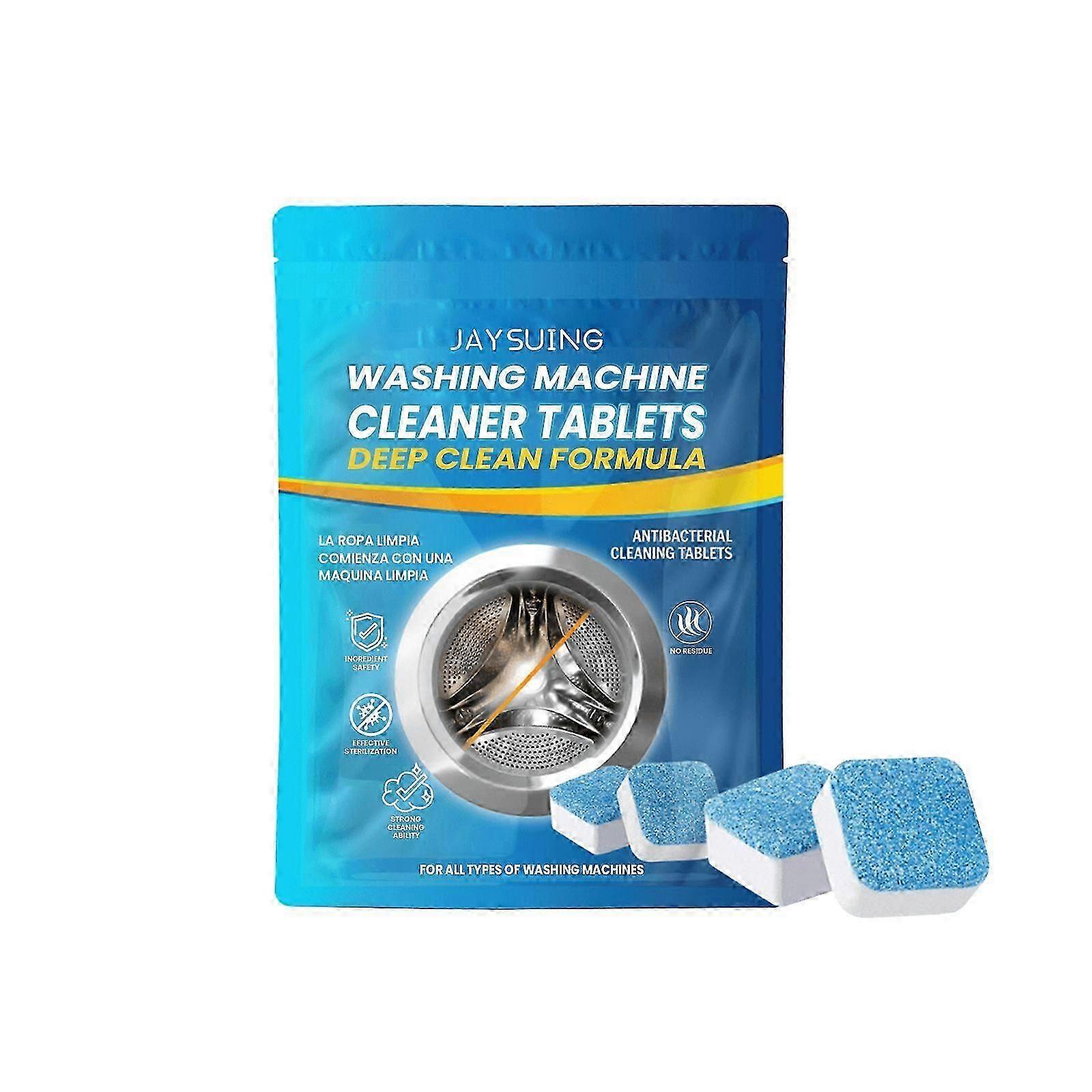 Washing Machine Deep Cleaning Tablets - Odor Removal & Bacteria Killer, 4pcs