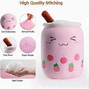 Amozo Dessin Animé Mignon Boba Lait Thé Doux en Peluche Poupée, Géant Bulle en Peluche Tasse de Thé Oreiller Cadeau Jouets (Coffee, 24cm