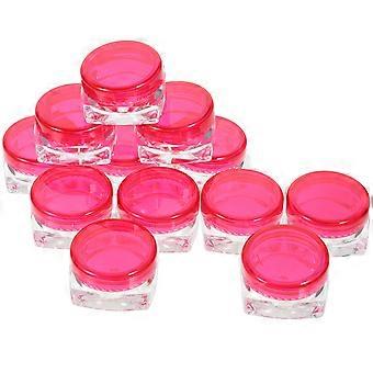 Rosy Cosmetic Jar with Lid for Makeup Cream 12Pcs Small Containers