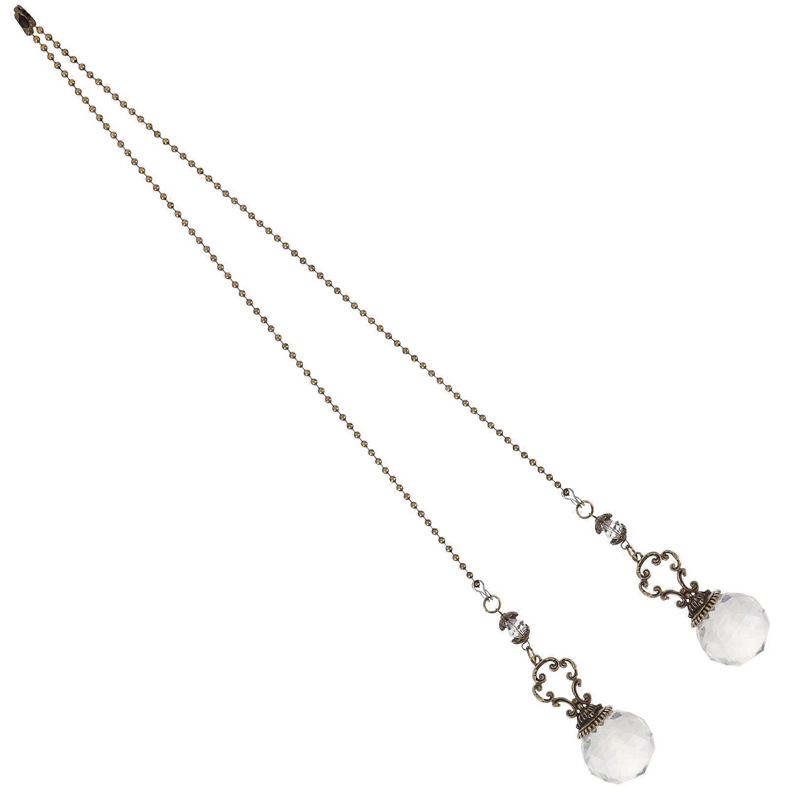 2pcs Ceiling Fan Pull Chains Replacement Pull Chain Extension Light Pulling Chain