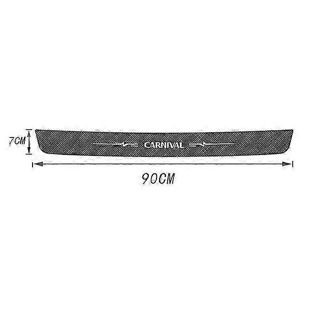 Protections de seuil de porte en fibre de carbone compatibles avec KIA Carnival, bandes de protection de pare-chocs de coffre