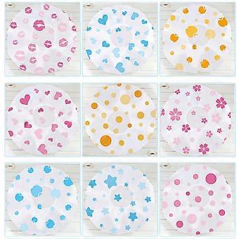 24pcs EVA Duschhauben Wasserdichter wiederverwendbarer Duschhut Elastische Badekappen für Heimreisen (zufällige Farbe)