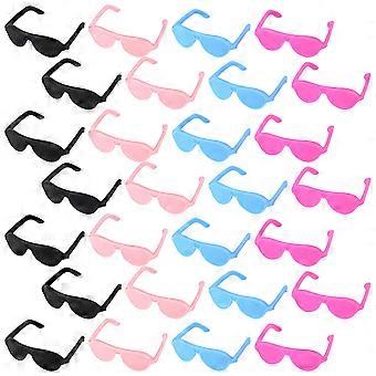 Doll Glasses Mini Sunglasses for Crafts with 60Pcs Assorted Color Accessories