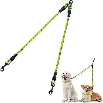 Double Dog Leash/Leash Separator compatible with Two Dogs/No Tangling/Climbing Rope/Suitable compatible with Small, Medium, and Large Dogs/Green