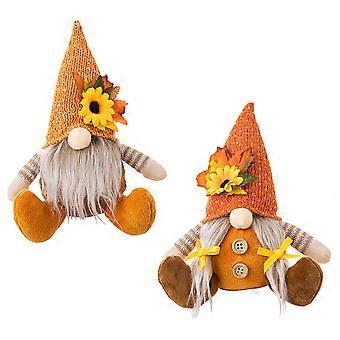 2pcs Thanksgiving Gnome Decor Gnome Hanging Autumn Harvest Gnome Thanksgiving Table Decoration