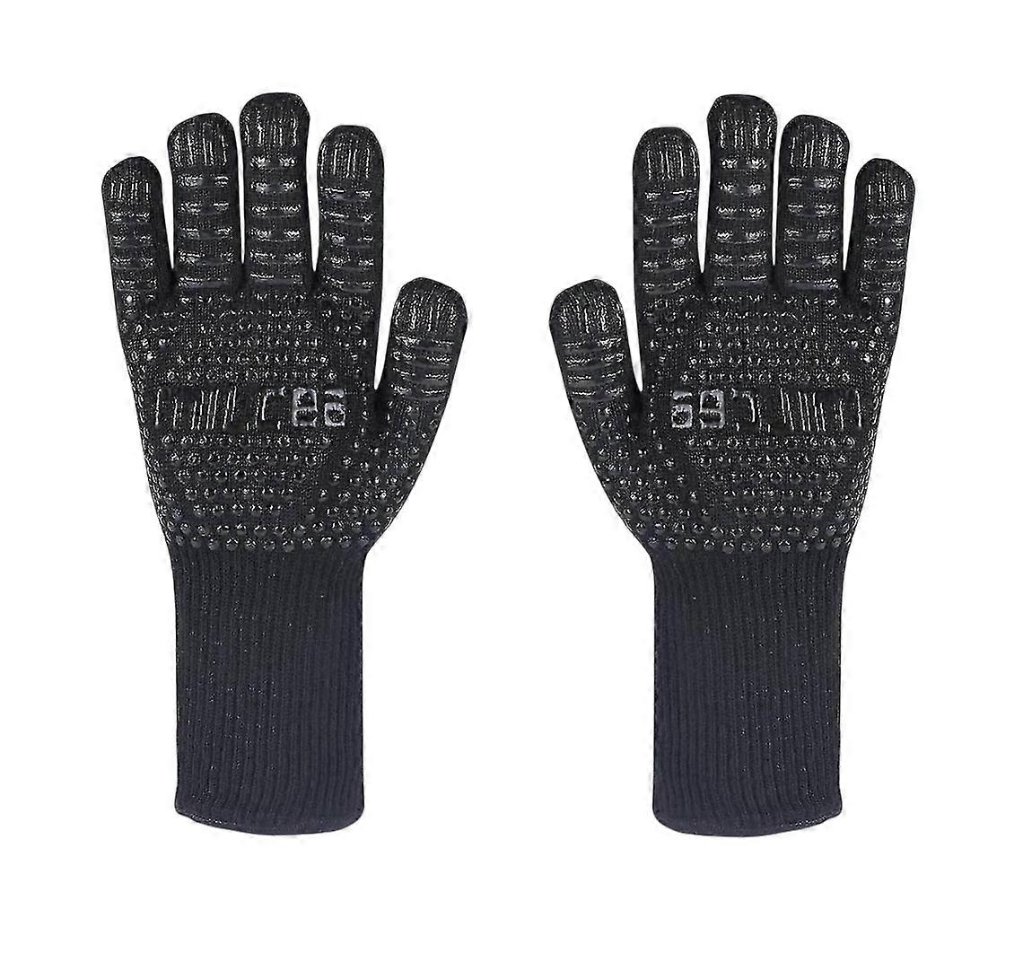 Heat Resistant Leather Bbq Grill Gloves