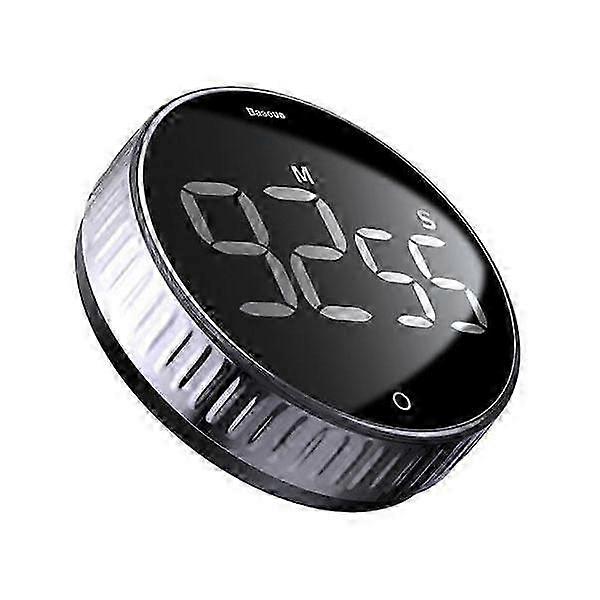 1 Piece Magnetic Rotating Countdown Timer Black for Kitchen Use