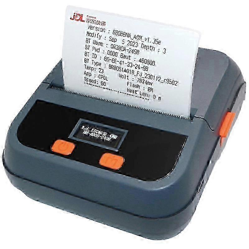 TPL80H Portable Thermal Label Printer Wireless Mobile Receipt Printer, USB+Bluetooth-compatible Vers