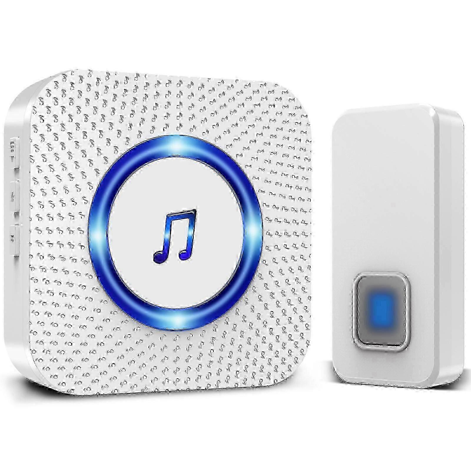 Waterproof wireless doorbell with touch button and LED light