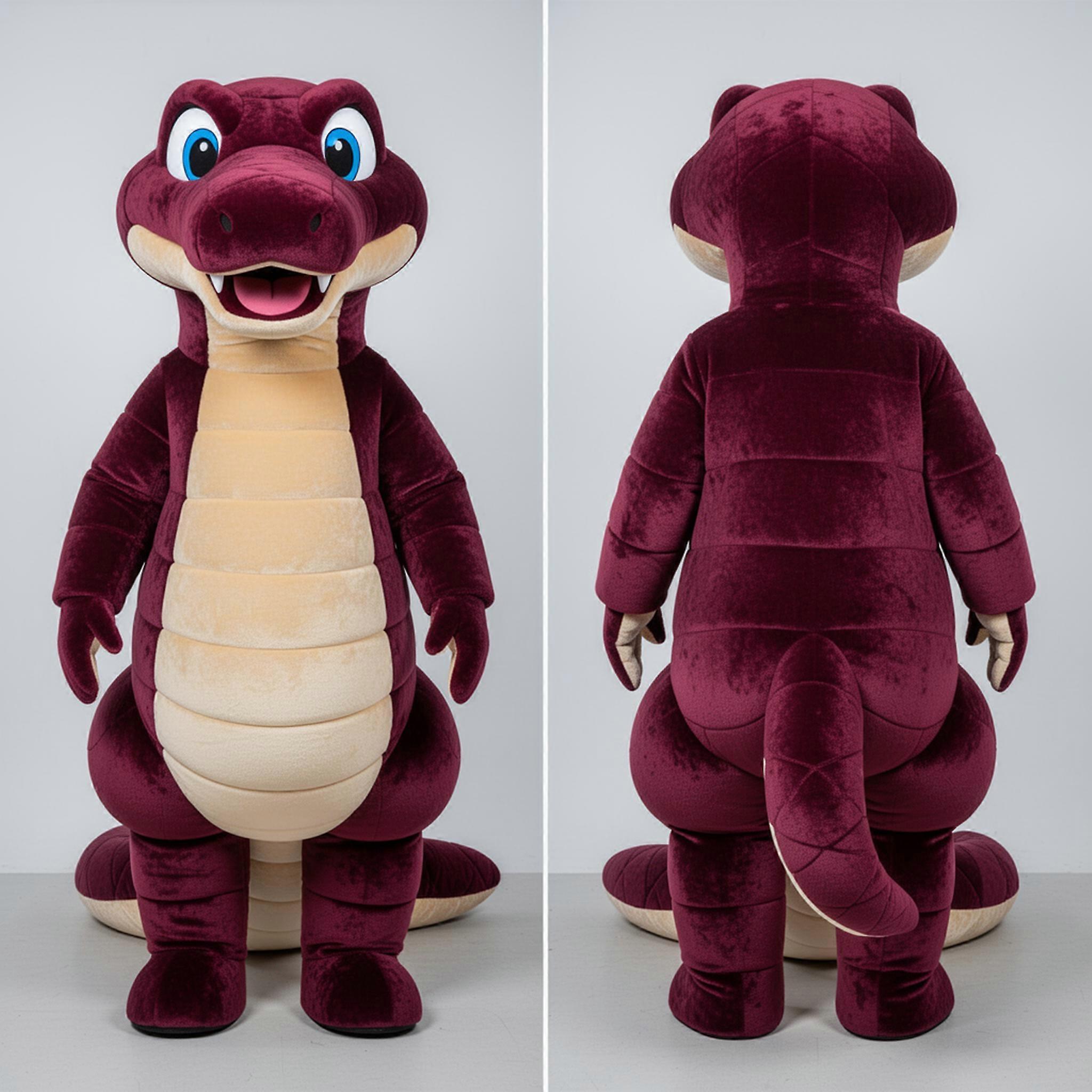 MASTICOT Maroon Plush Titanoboa Mascot