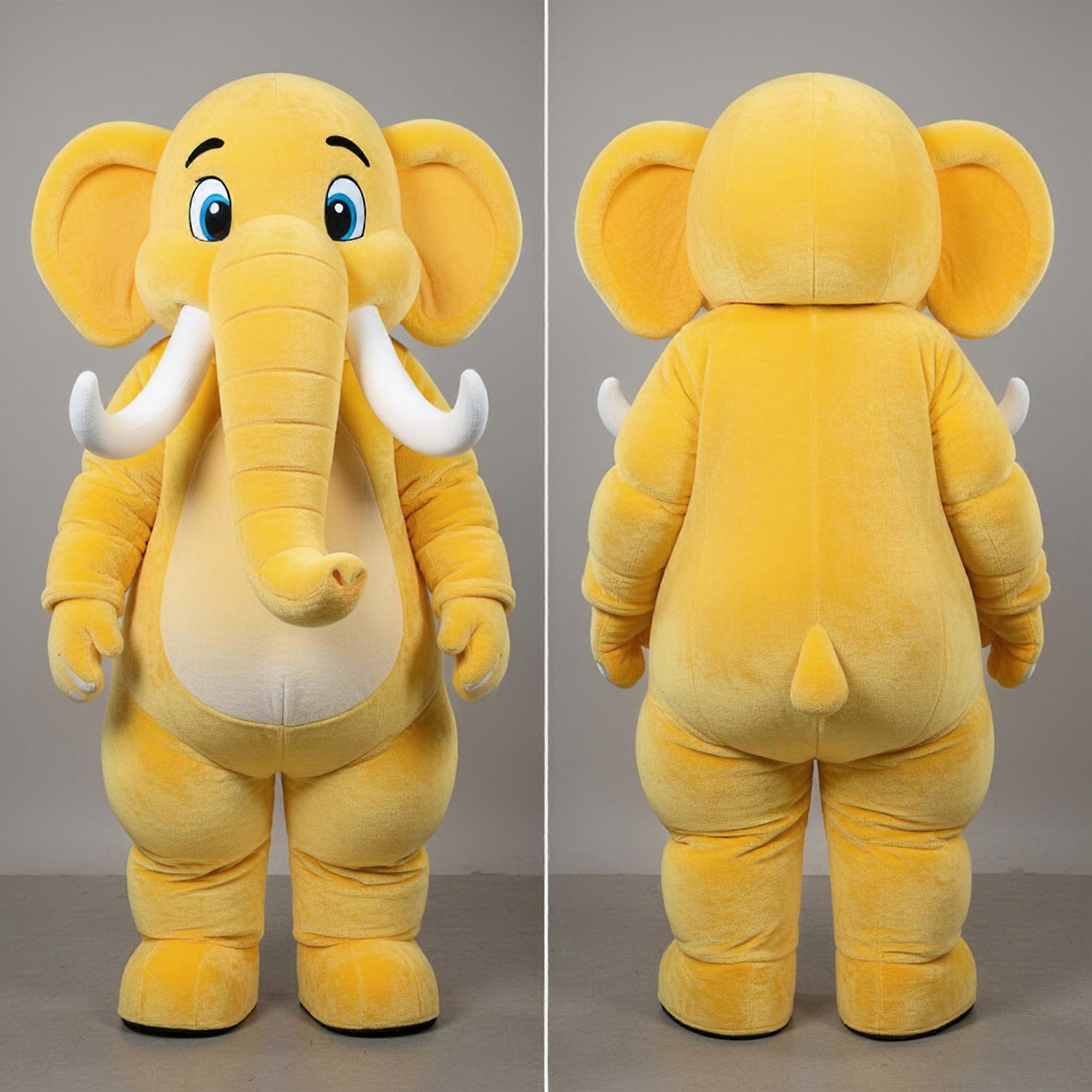 MASTICOT Yellow Rounded Tusked Mammoth Mascot