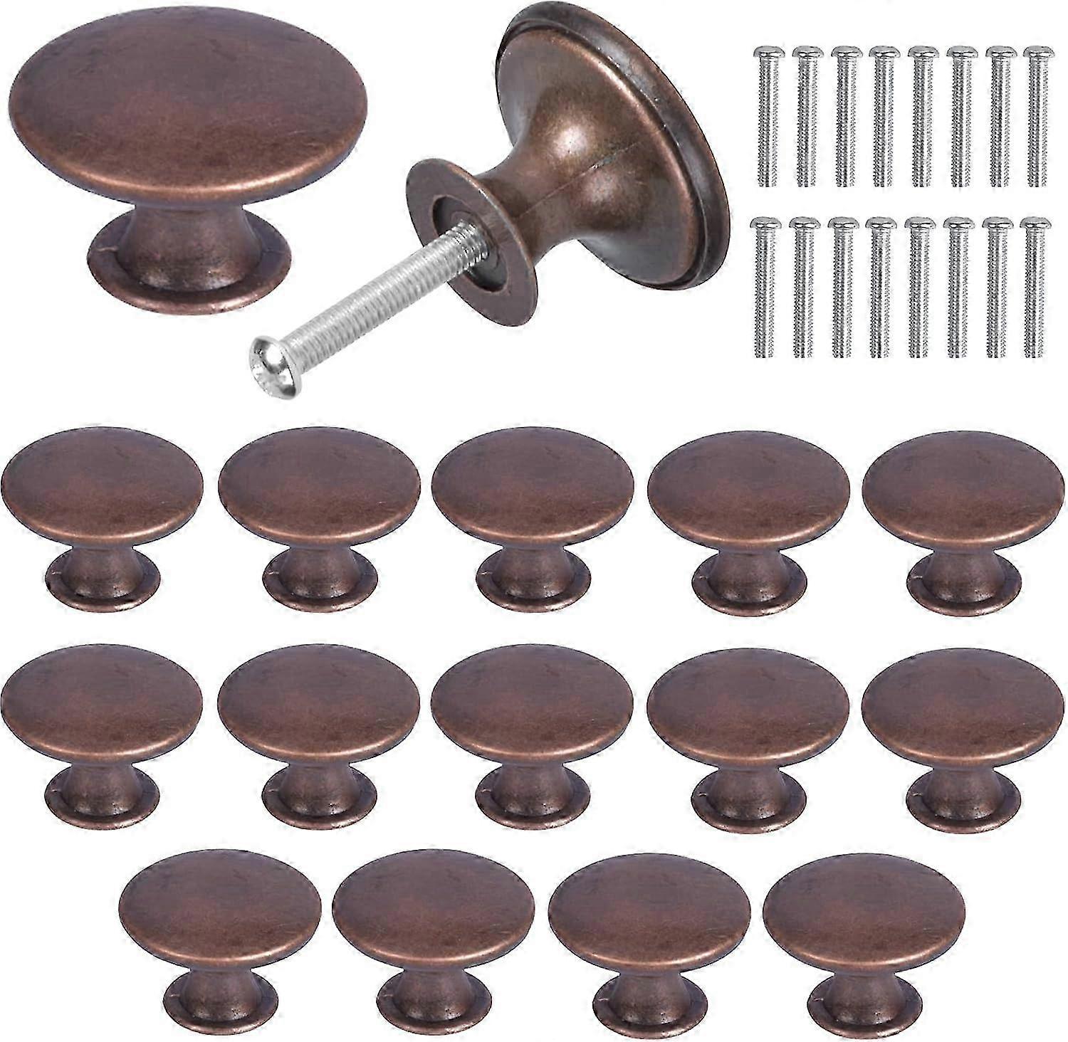 16PCS Cabinet Knobs Round, 30mm Drawer Knobs Vintage, Cupboard Drawer Pull Handles, Door Handles Pulls Knobs, Kitchen Cabinet Cupboard Drawer Door Kno