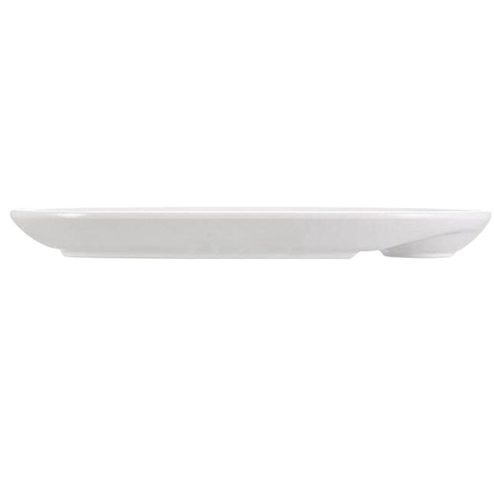 Ceramic Breakfast Plate Multi-Function Food Tray for Dumpling 2Pcs
