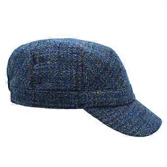 Rhona Harris Tweed Cadet Cap ZH227 Peacock Blue