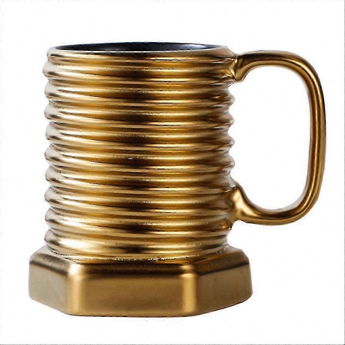 Screw-Themed Ceramic Drink Mug