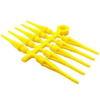 Zestaw 5 plastikowych końcówek do rzutek z miękką końcówką i kluczem do elektronicznej tablicy, akcesoria do rzutek z miękką końcówką, łatwe w użyciu, żółte