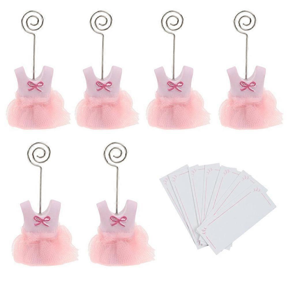 Pink Place Holder Clip for Table Setting 6Pcs