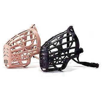 Adjustable Basket Dog Muzzle with Breathable Design for Training and Safety, 7 Sizes Apricot