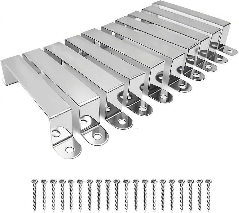 10PCS Fence Panel Clips, Galvanized Post Brackets with Screws