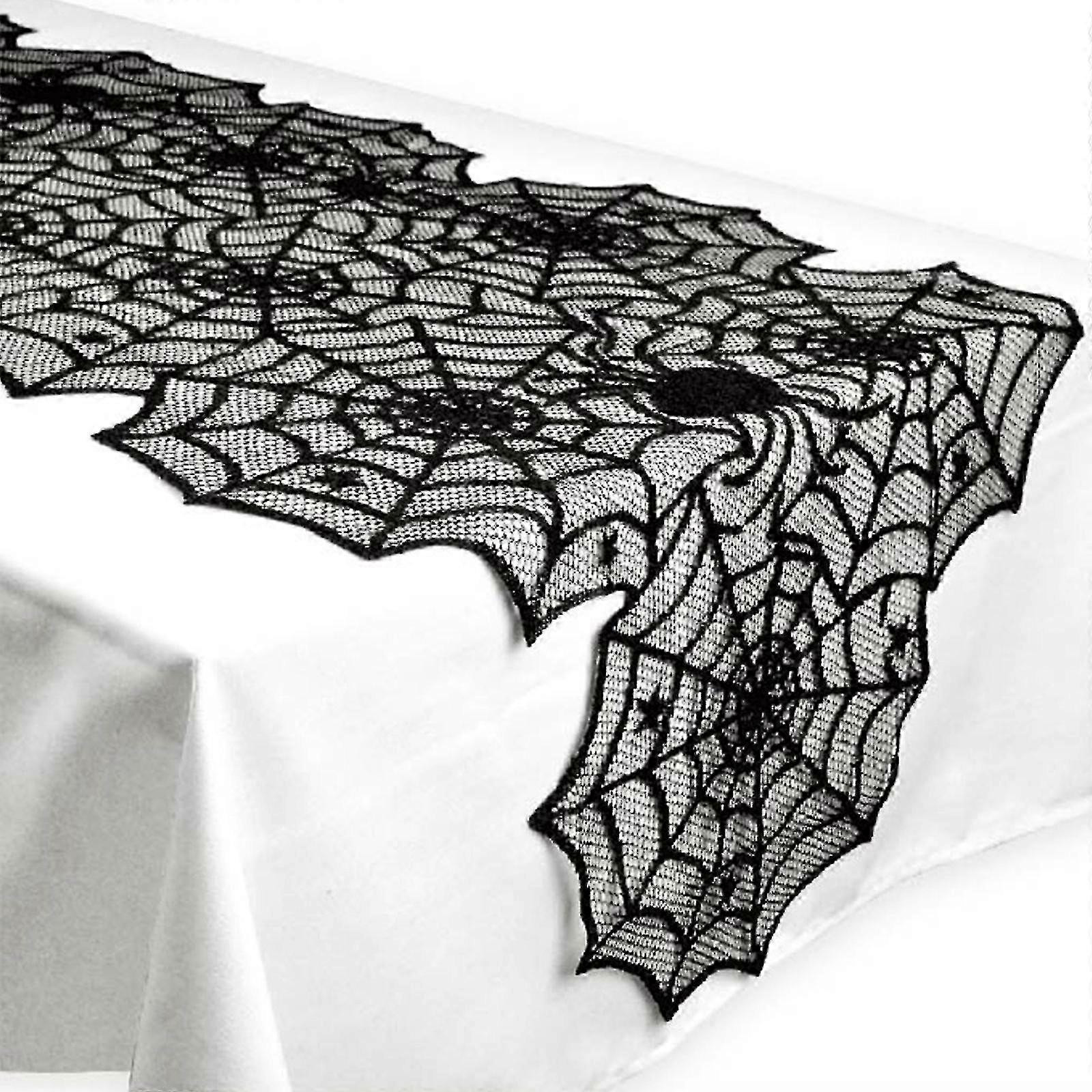 46X183cm Halloween Gothic Table Runner Spider Web Pattern for Party Use