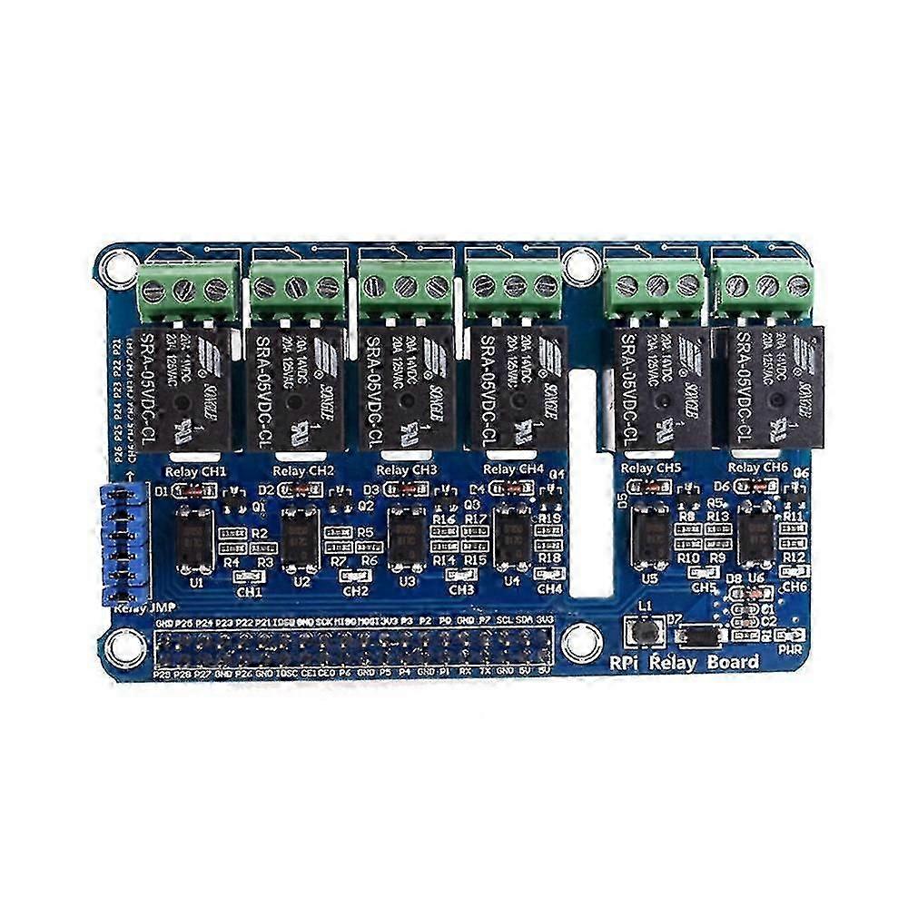 6 Channel Rpi Relay Control Panel Module For Raspberry Pi 3 2 A+ B+