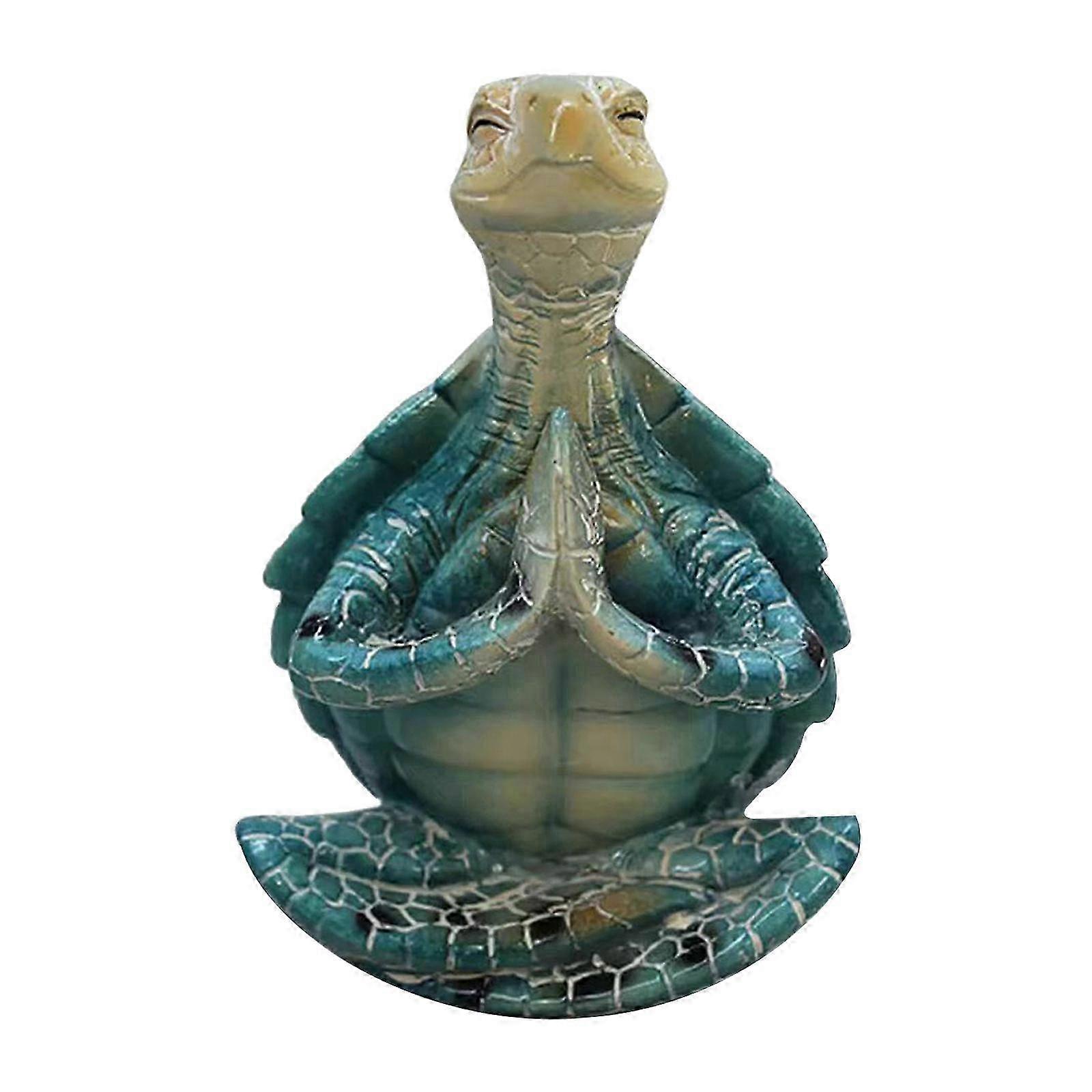 Blue Resin Turtle Zen Meditation Decor
