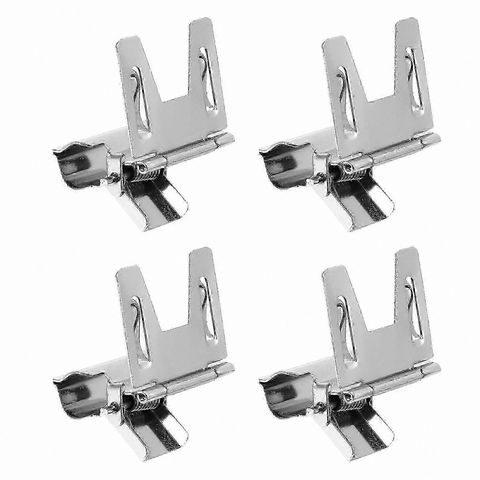 Rectangular Sign Display Holder for Retail Stores, 4-Pack Metal Label Clips