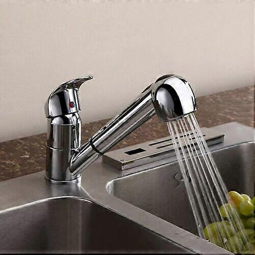 Extendable Pull-Out Kitchen Faucet For Deck Mounted Sinks