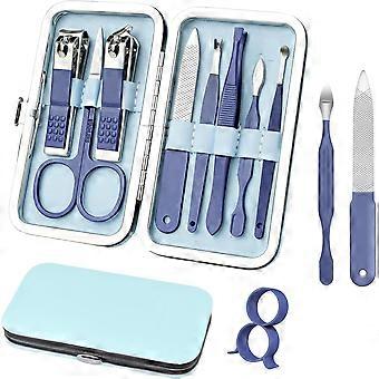 Kit de manucure 8 en 1, coupe-ongles, coupe-ongles pour les mains et les pieds, outils de manucure et de pédicure, idéal pour les voyages.