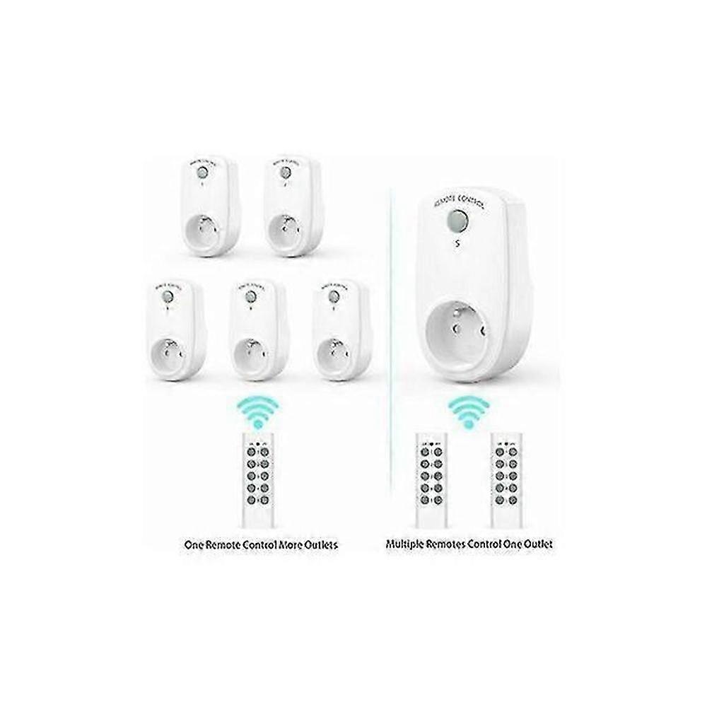 5-Piece Remote Control Power Socket Set, Dual Control, Safe Reliable
