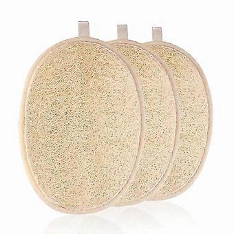 Gentle Deep Cleaning Natural Loofah Sponge Pad Bath Shower Body Scrubber, 2 Pack