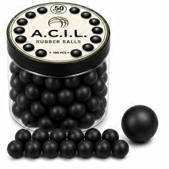 Rubber Balls.50 Cal (12,5 mm) – 100 STUKS – Hoge Precisie Massieve Rubberen Ballen