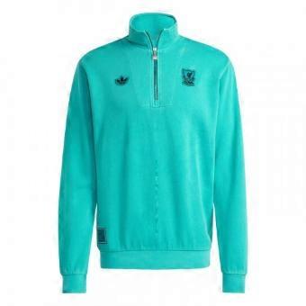 Adidas Mens Terrace Icons Liverpool FC Half Zip Top