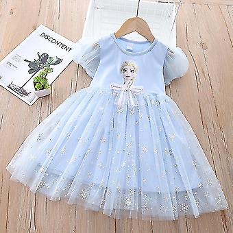 princess polly baby blue dress Disney Frozen Elsa Cute Princess Dress Elsa Theme Birthday Party Kids Girl  Clothing