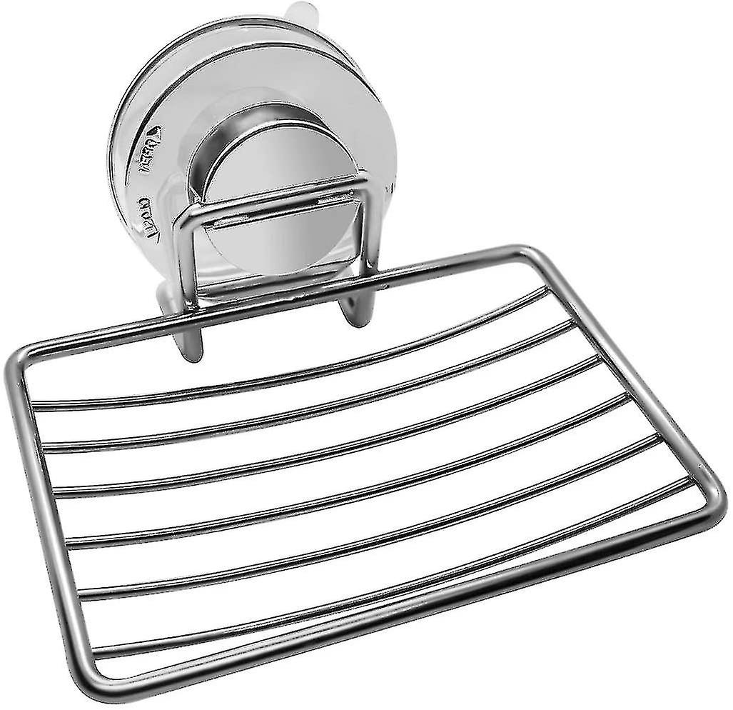 thumbnail image 2 of Paquete de 2 jaboneras con ventosa Soporte para esponja de acero inoxidable 304 Bandeja de almacenamiento duradera para baño y cocina Sin taladrar, plateado, 2 of 5