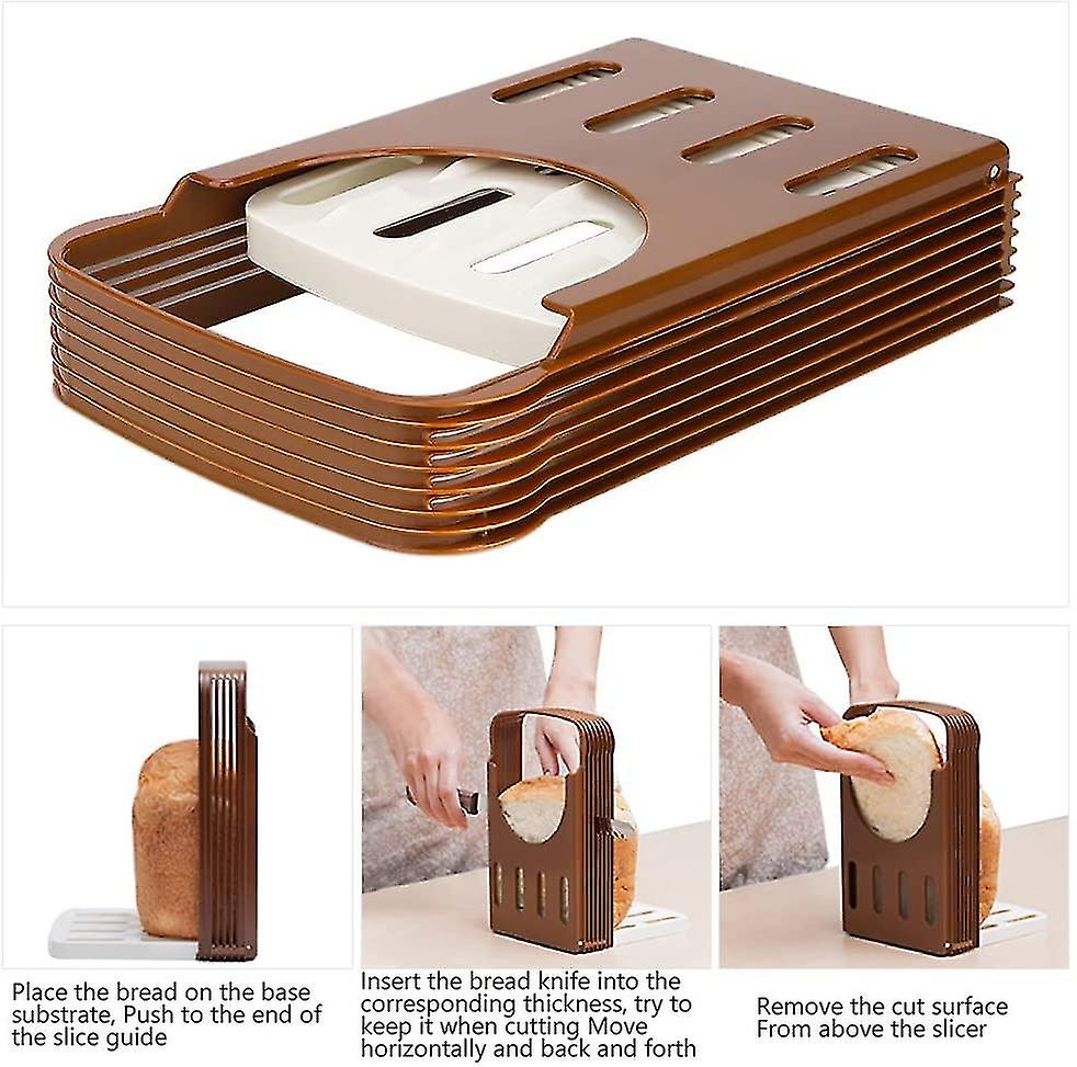 LICHENGTAI Trancheuse à Pain Trancheuse à Pain Grillé Coupe-Pain Manuelle Guide De Tranchage Coupe-Pain Compact Même épaisseur Machine à Trancher