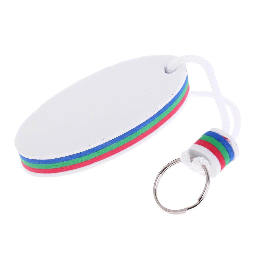 Surfboard Shaped Sailing Boating Keyring Floating Key Ring White